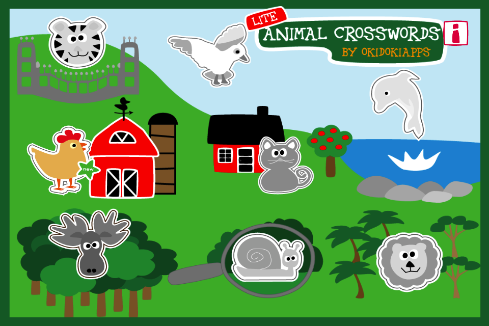 Animal Crosswords Lite - English Crosswords for kids - Educational App